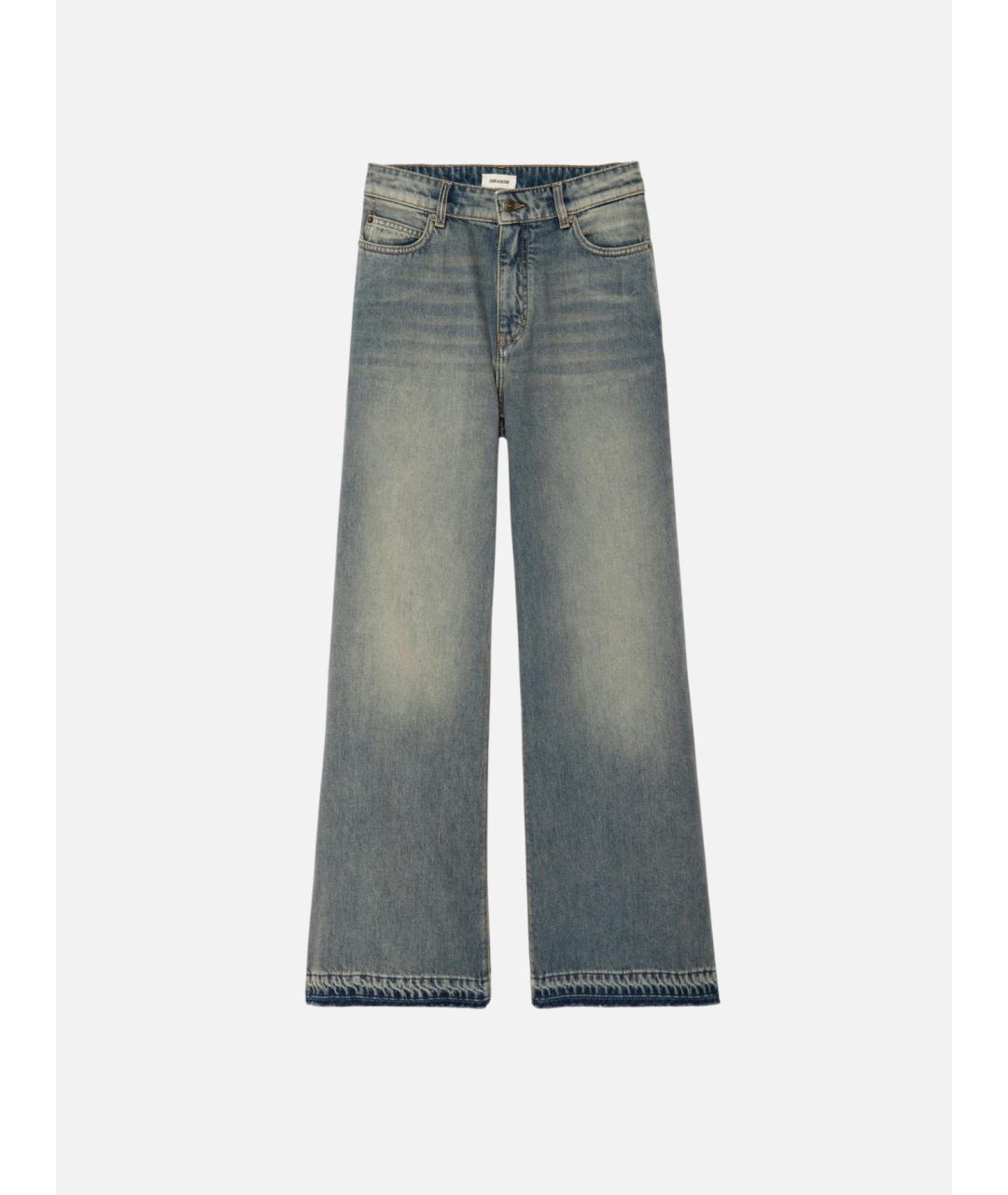ZADIG & VOLTAIRE Синие хлопковые прямые джинсы, фото 7