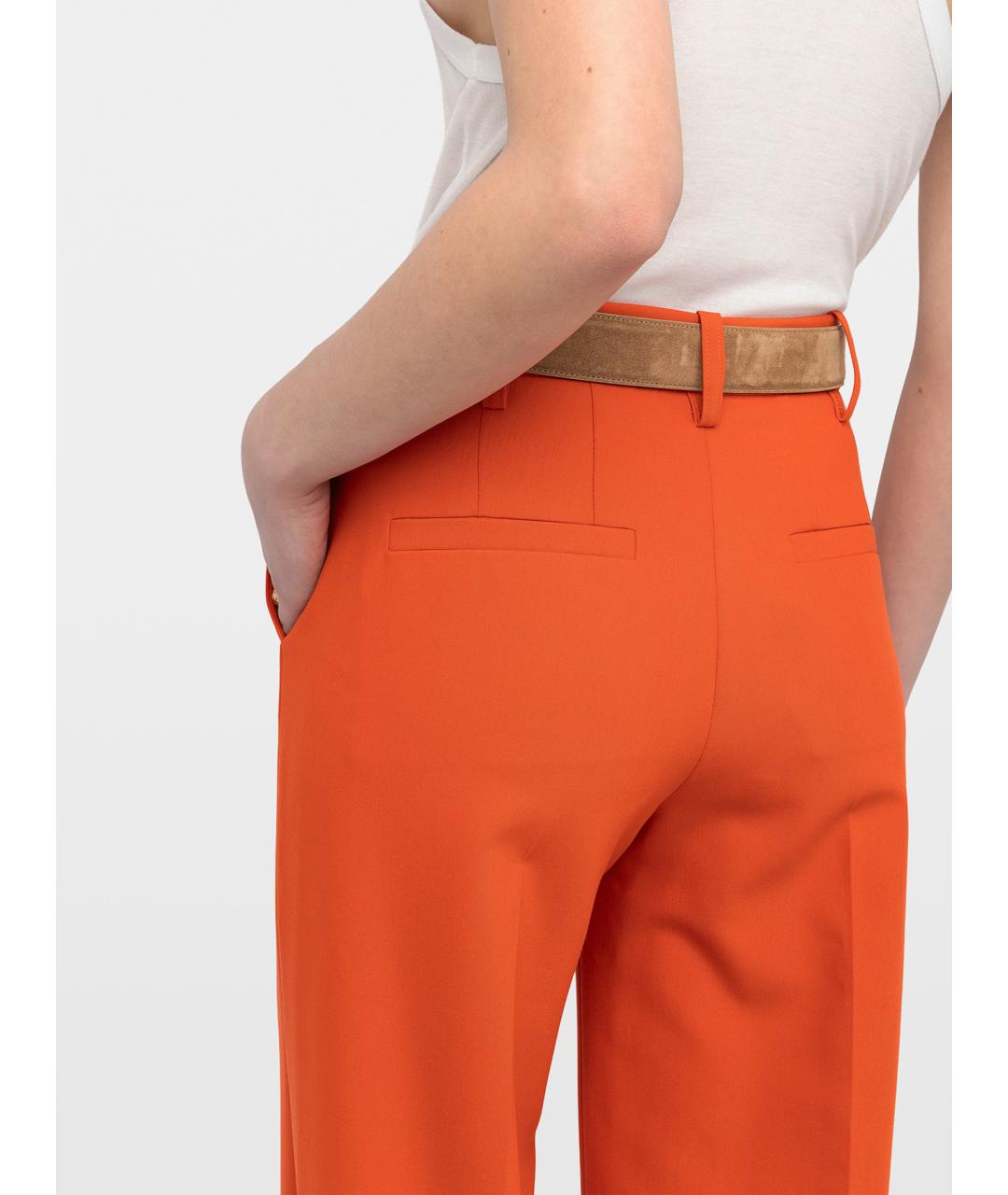 ZADIG & VOLTAIRE Оранжевое полиэстеровые прямые брюки, фото 5