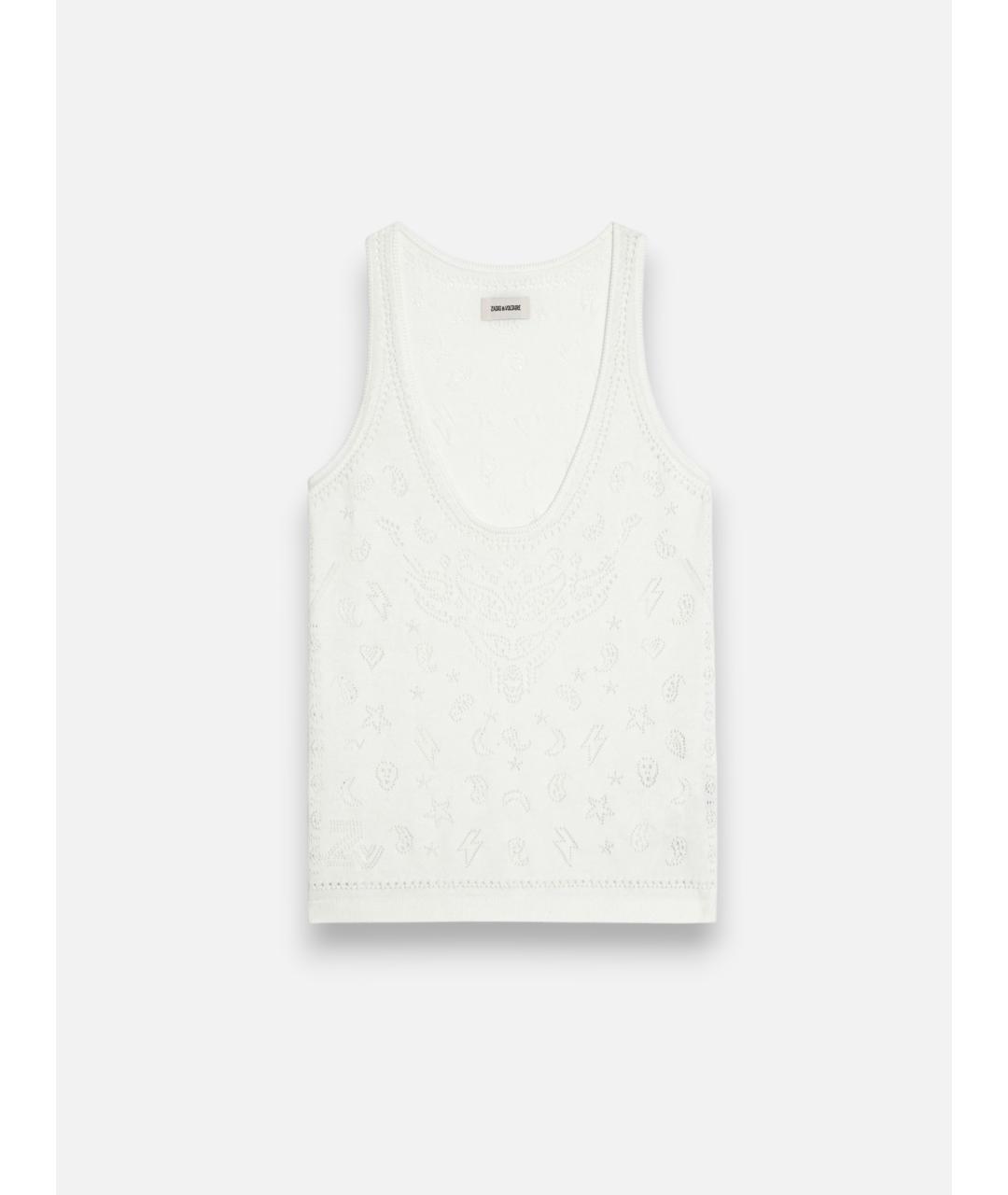 ZADIG & VOLTAIRE Белая хлопковая майка, фото 6