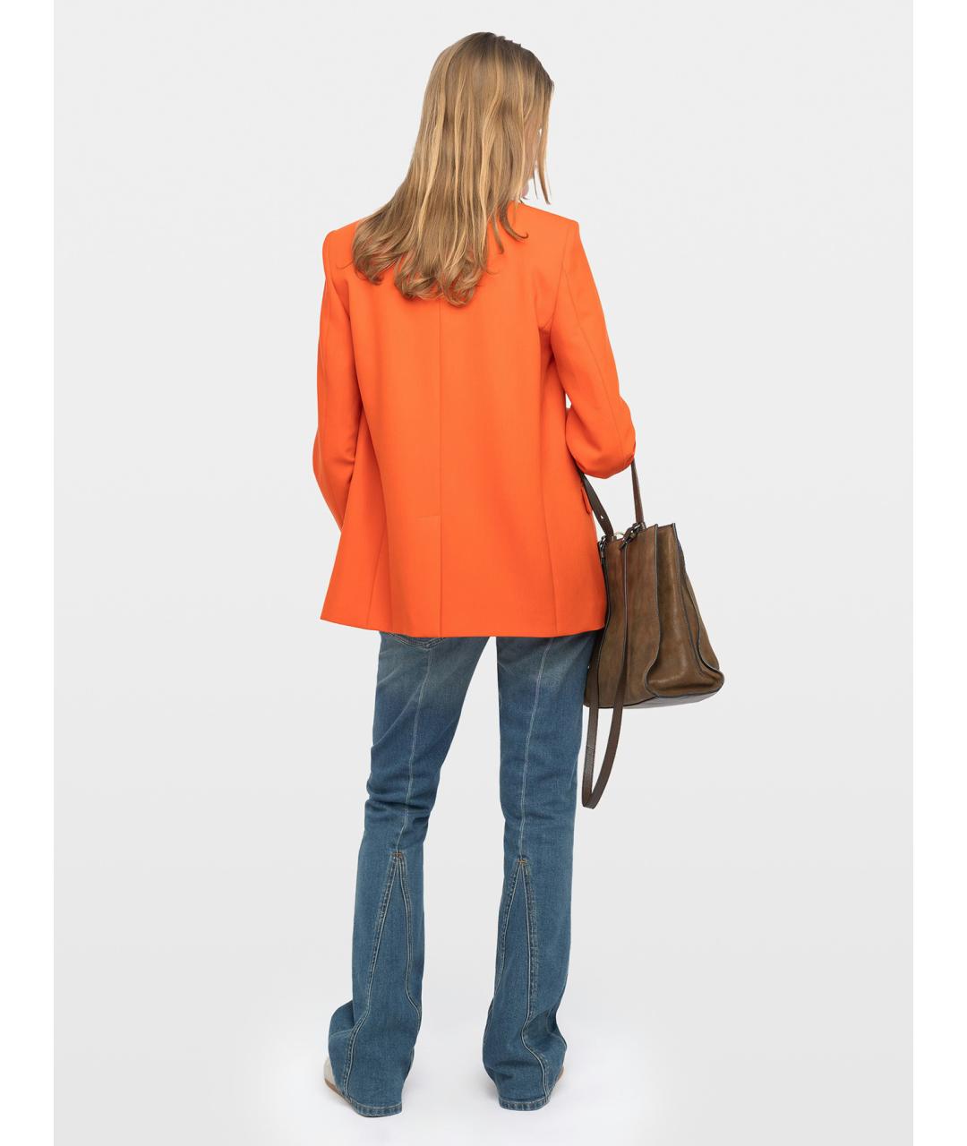 ZADIG & VOLTAIRE Оранжевый полиэстеровый жакет/пиджак, фото 4