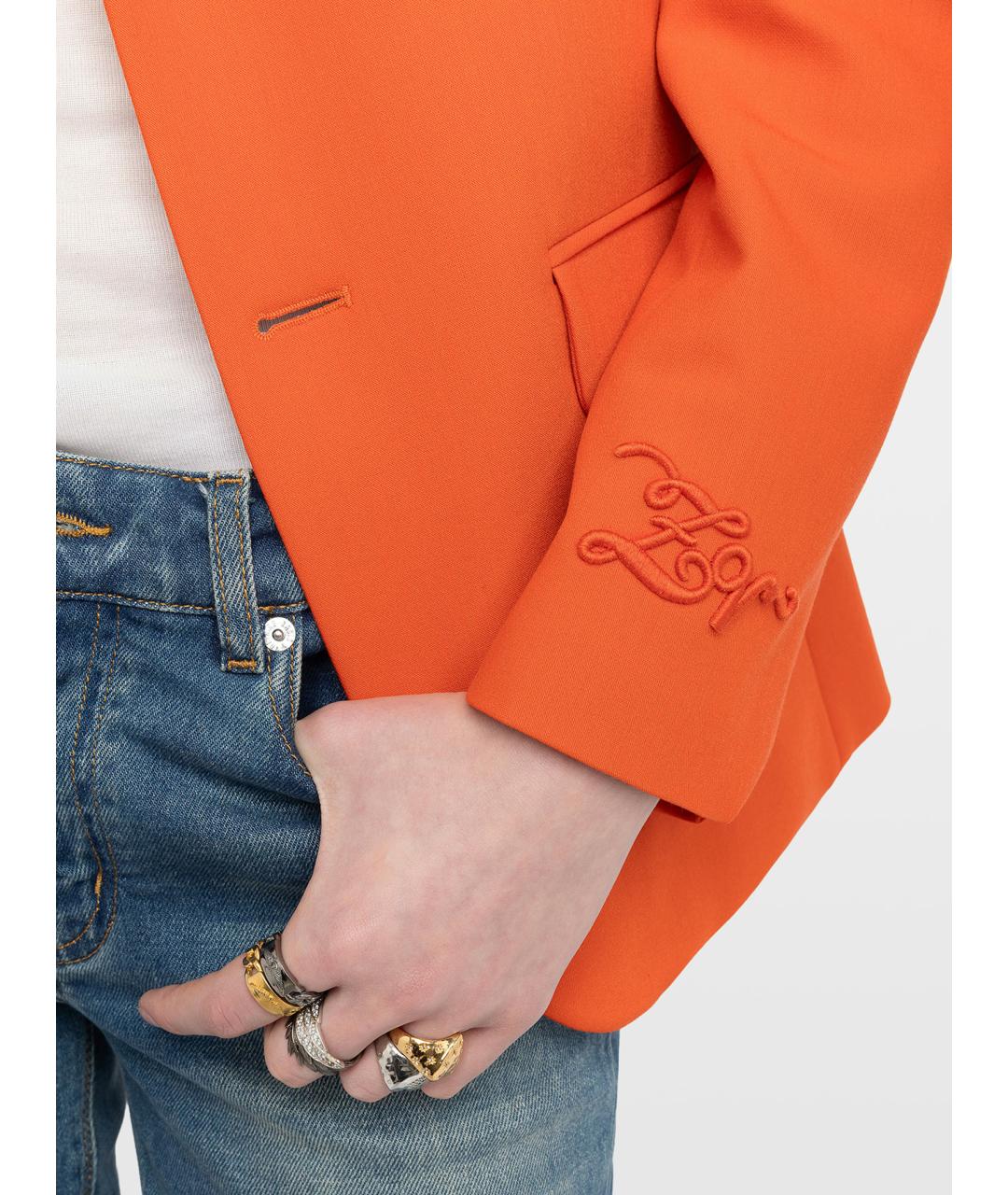 ZADIG & VOLTAIRE Оранжевый полиэстеровый жакет/пиджак, фото 7