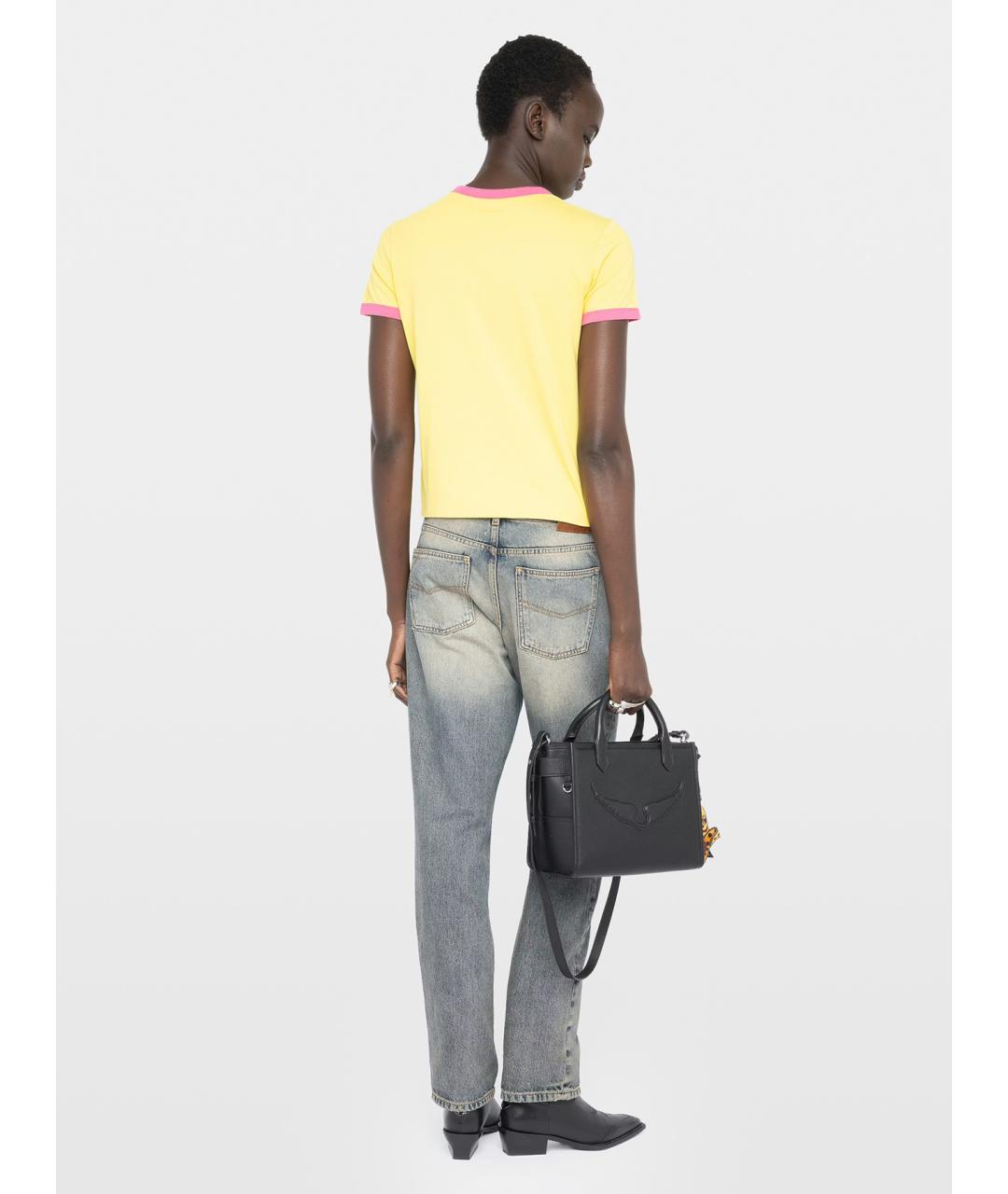 ZADIG & VOLTAIRE Желтая хлопковая футболка, фото 3