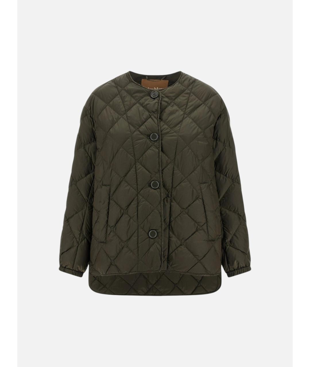 'S MAX MARA Зеленый полиамидовый пуховик, фото 5
