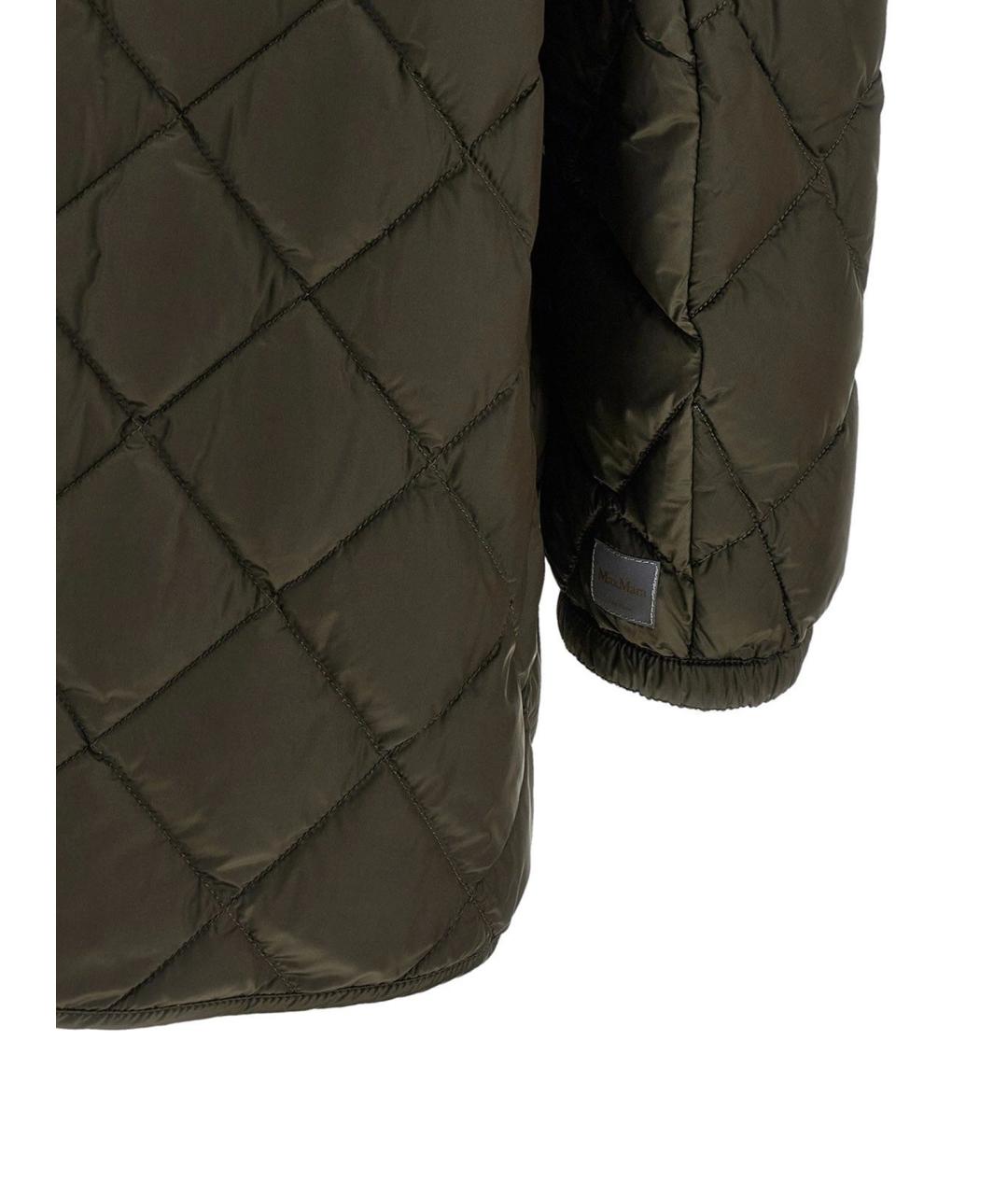 'S MAX MARA Зеленый полиамидовый пуховик, фото 4