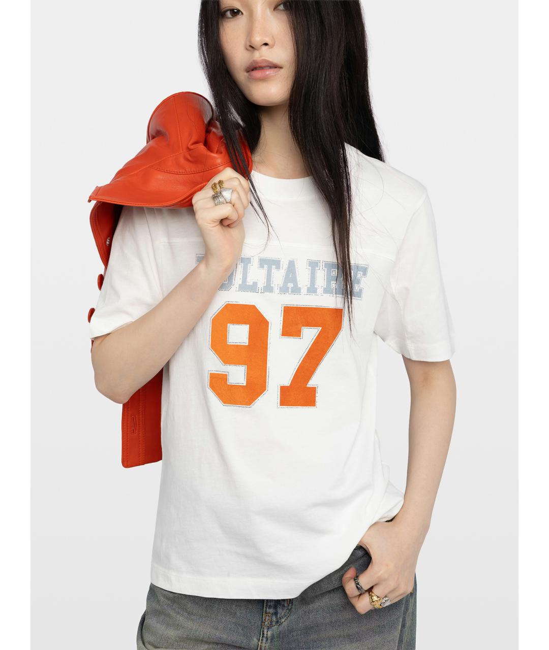 ZADIG & VOLTAIRE Белая хлопковая футболка, фото 5