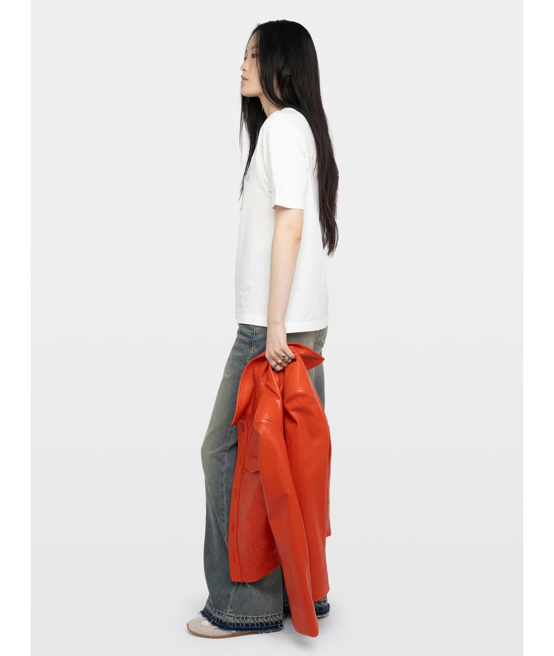 ZADIG & VOLTAIRE Белая хлопковая футболка, фото 4