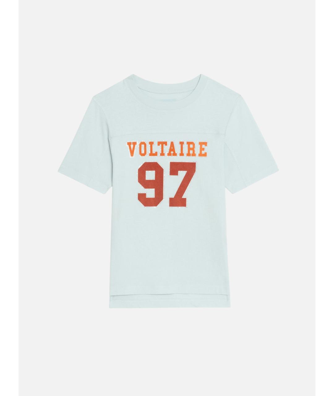 ZADIG & VOLTAIRE Голубая хлопковая футболка, фото 7