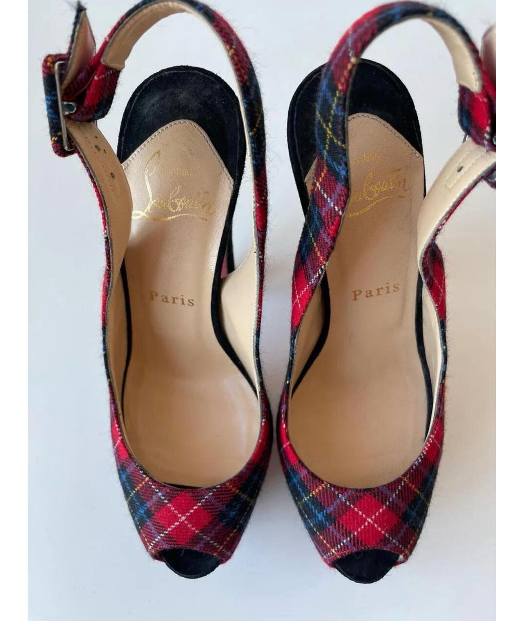 CHRISTIAN LOUBOUTIN Мульти текстильные туфли, фото 9