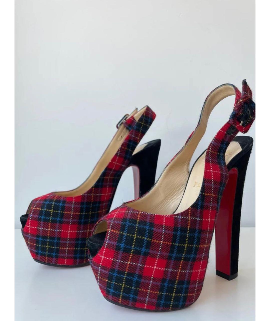 CHRISTIAN LOUBOUTIN Мульти текстильные туфли, фото 6