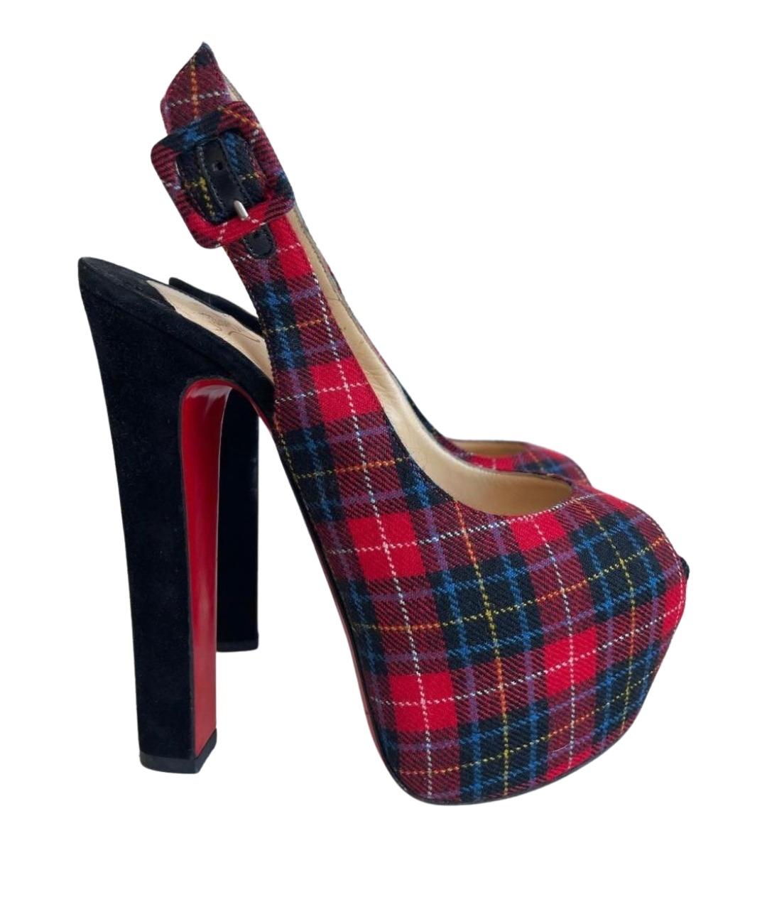 CHRISTIAN LOUBOUTIN Мульти текстильные туфли, фото 1