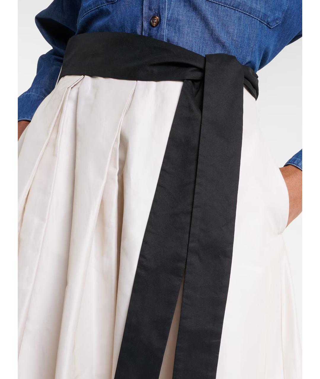 'S MAX MARA Бежевая хлопковая юбка миди, фото 2