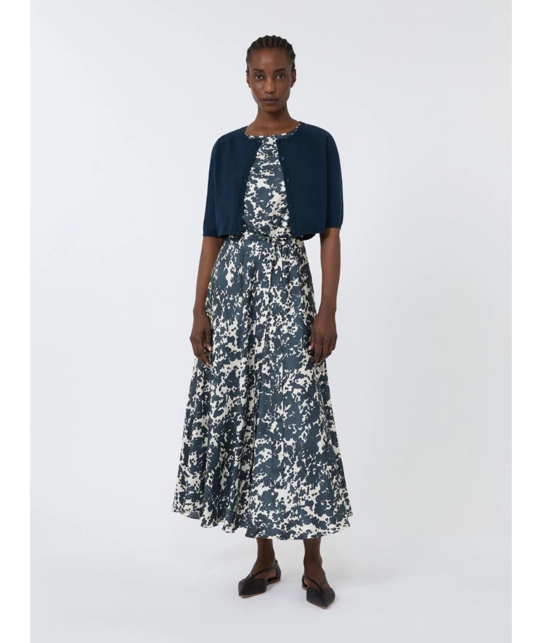 'S MAX MARA Синий хлопковый кардиган, фото 2