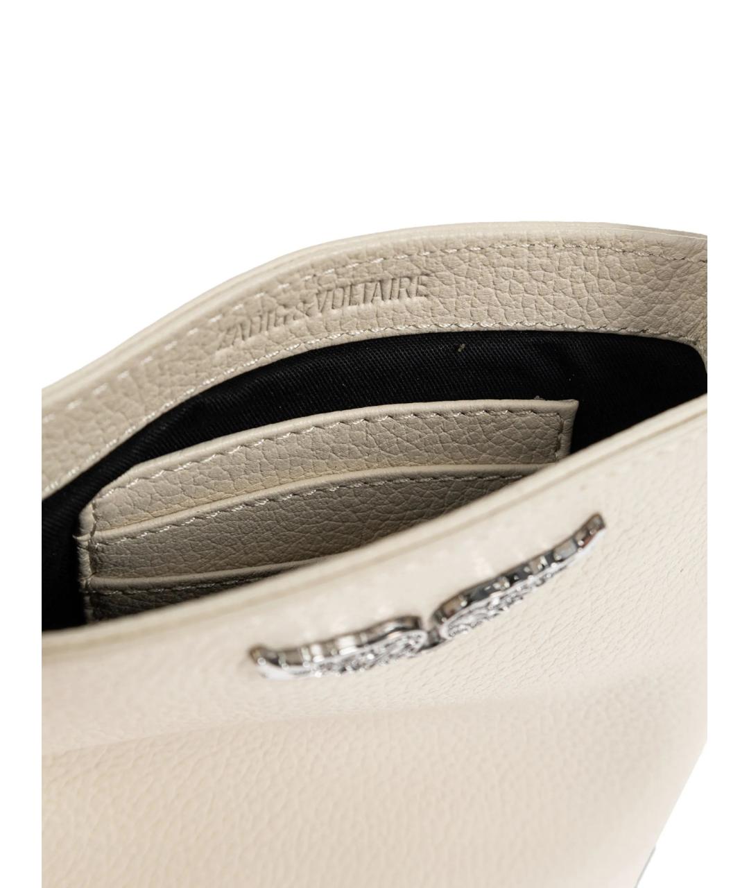 ZADIG & VOLTAIRE Белая кожаная сумка через плечо, фото 5