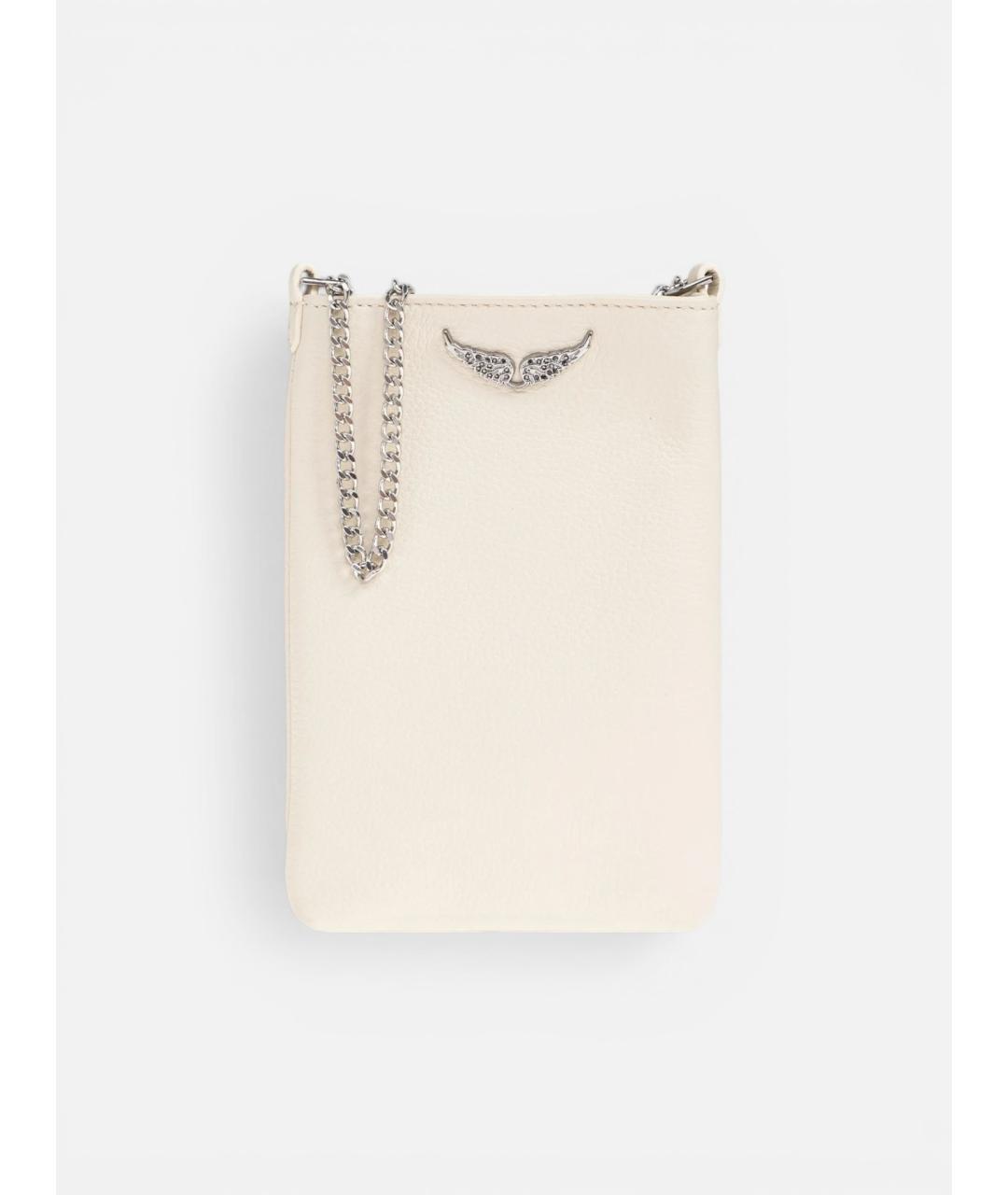 ZADIG & VOLTAIRE Белая кожаная сумка через плечо, фото 6