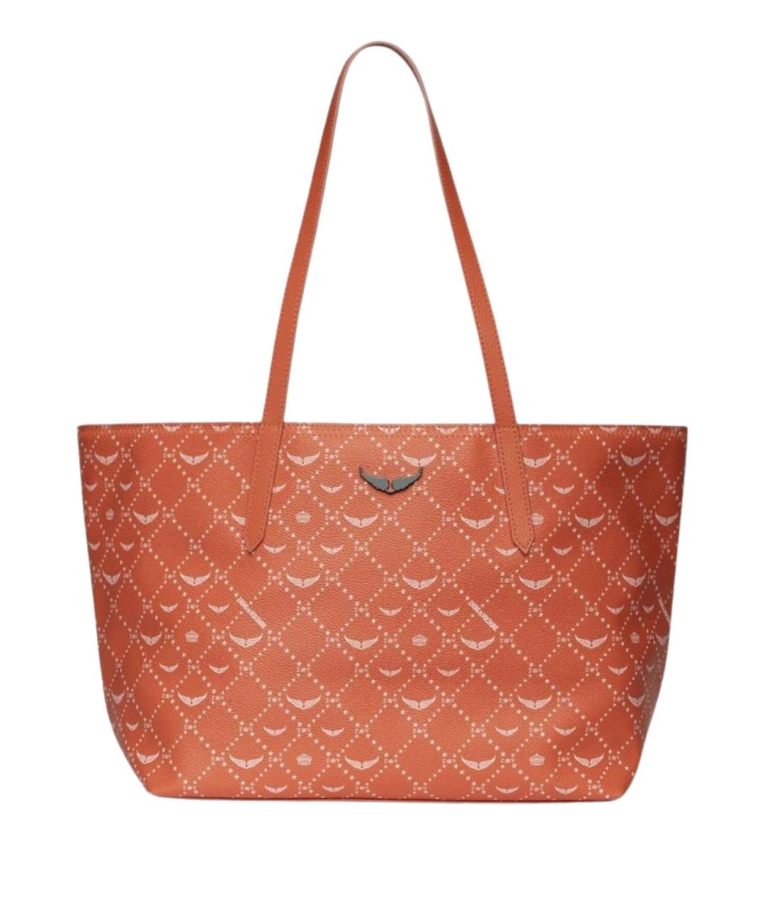 ZADIG & VOLTAIRE Оранжевая сумка тоут из искусственной кожи, фото 1