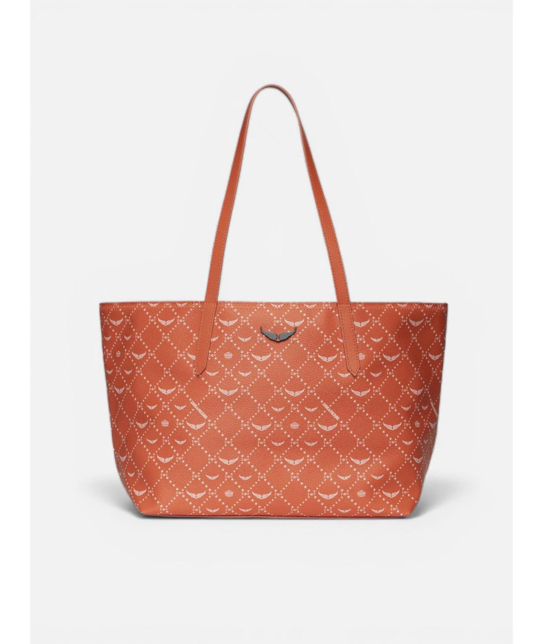 ZADIG & VOLTAIRE Оранжевая сумка тоут из искусственной кожи, фото 9