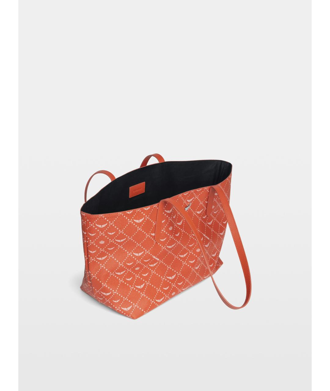 ZADIG & VOLTAIRE Оранжевая сумка тоут из искусственной кожи, фото 7