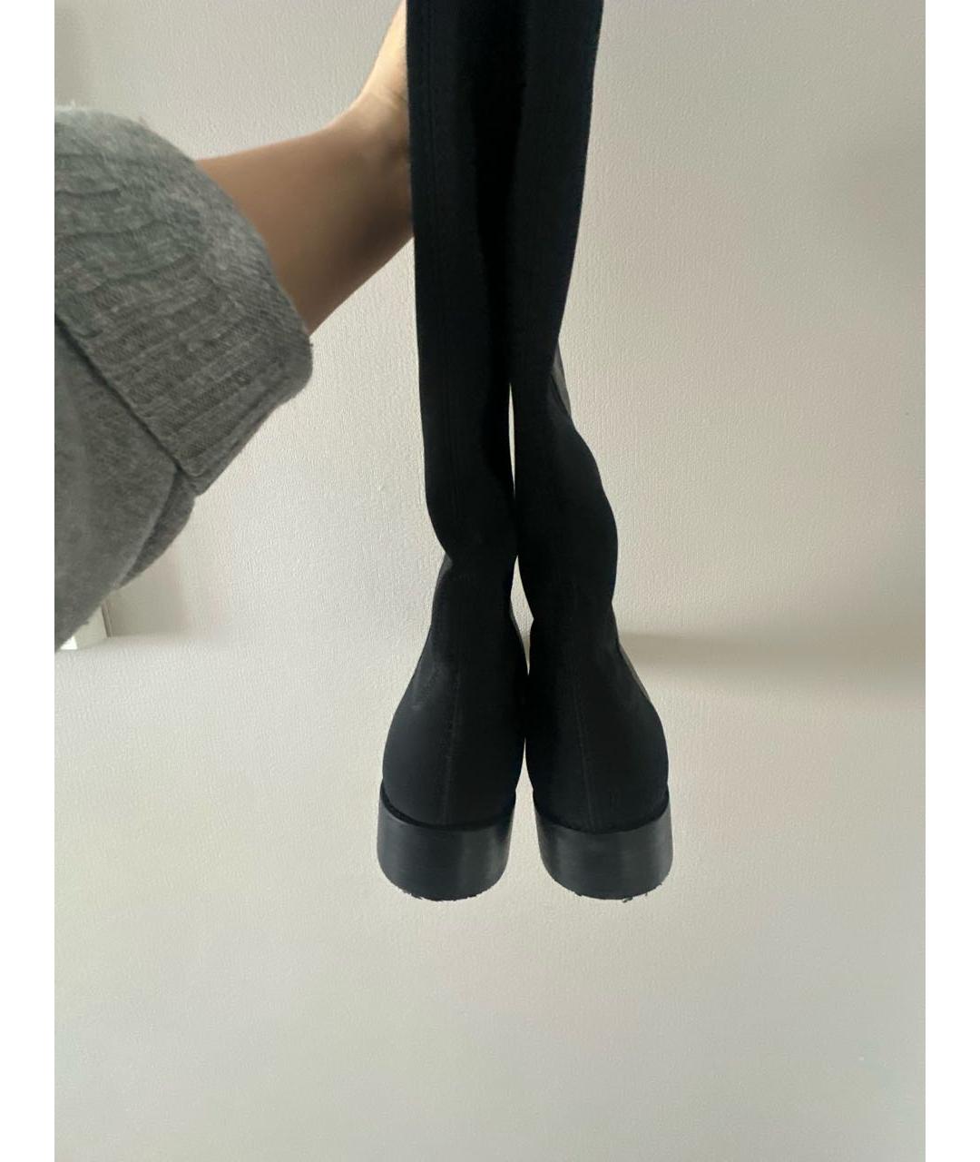 STUART WEITZMAN Черные кожаные ботфорты, фото 8