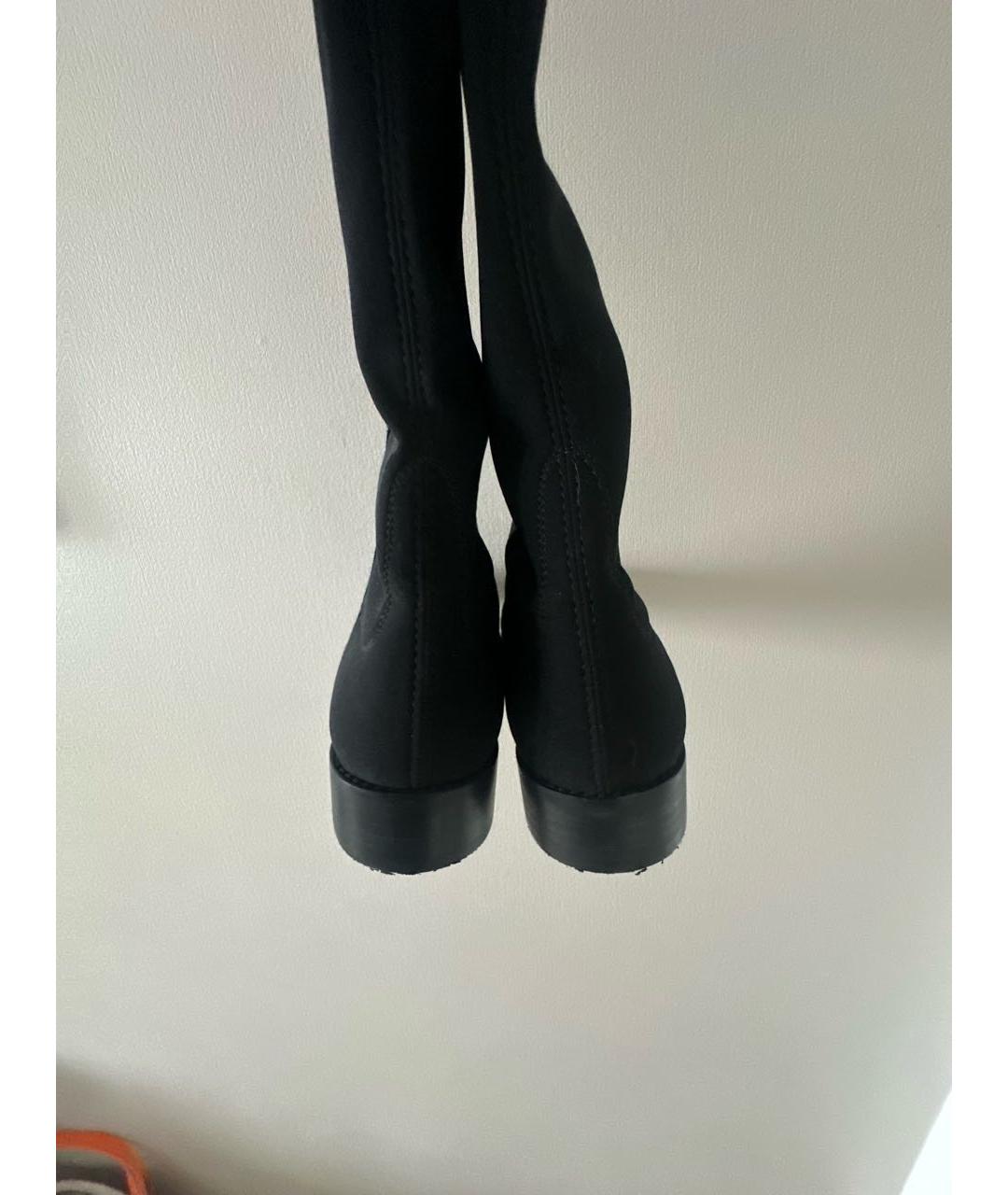 STUART WEITZMAN Черные кожаные ботфорты, фото 4