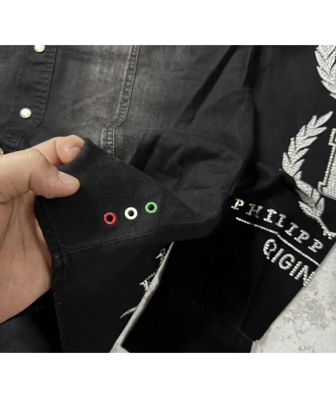 PHILIPP PLEIN Черная кэжуал рубашка, фото 4