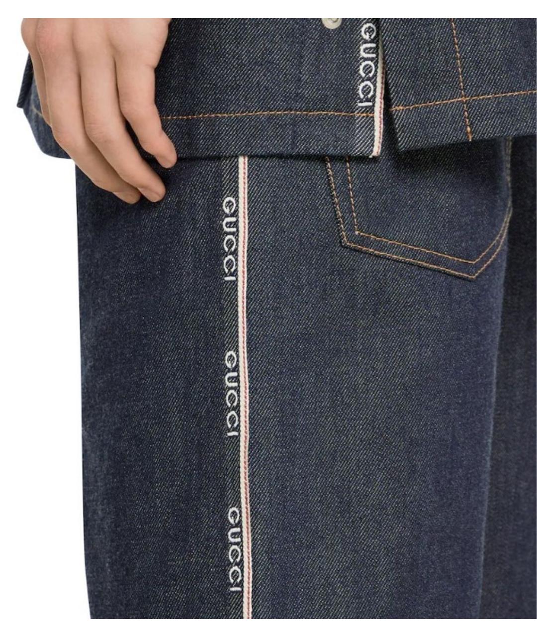 GUCCI Темно-синие деним шорты, фото 2