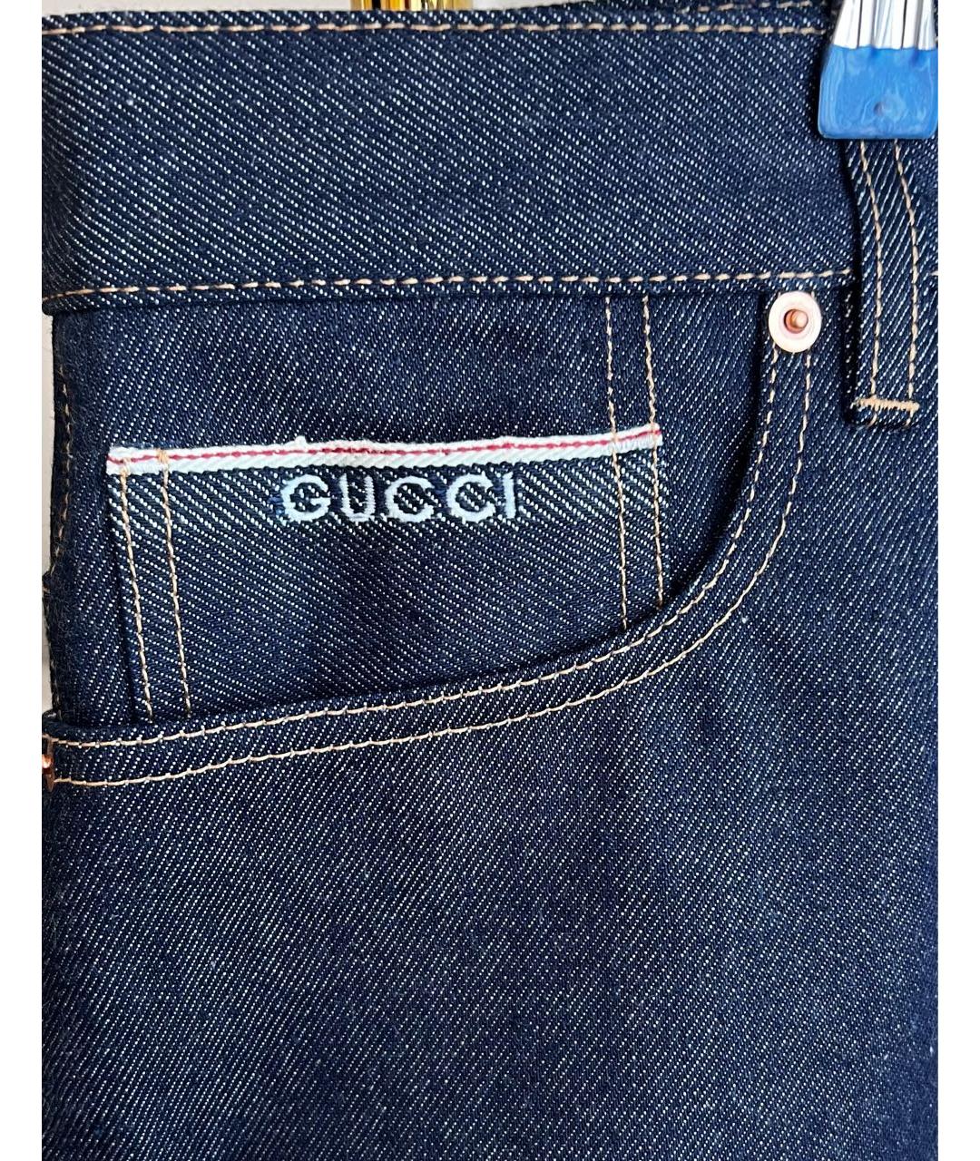 GUCCI Темно-синие деним шорты, фото 8