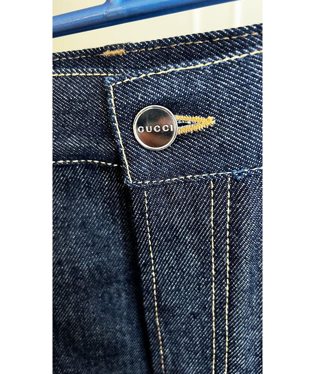 GUCCI Темно-синие деним шорты, фото 6