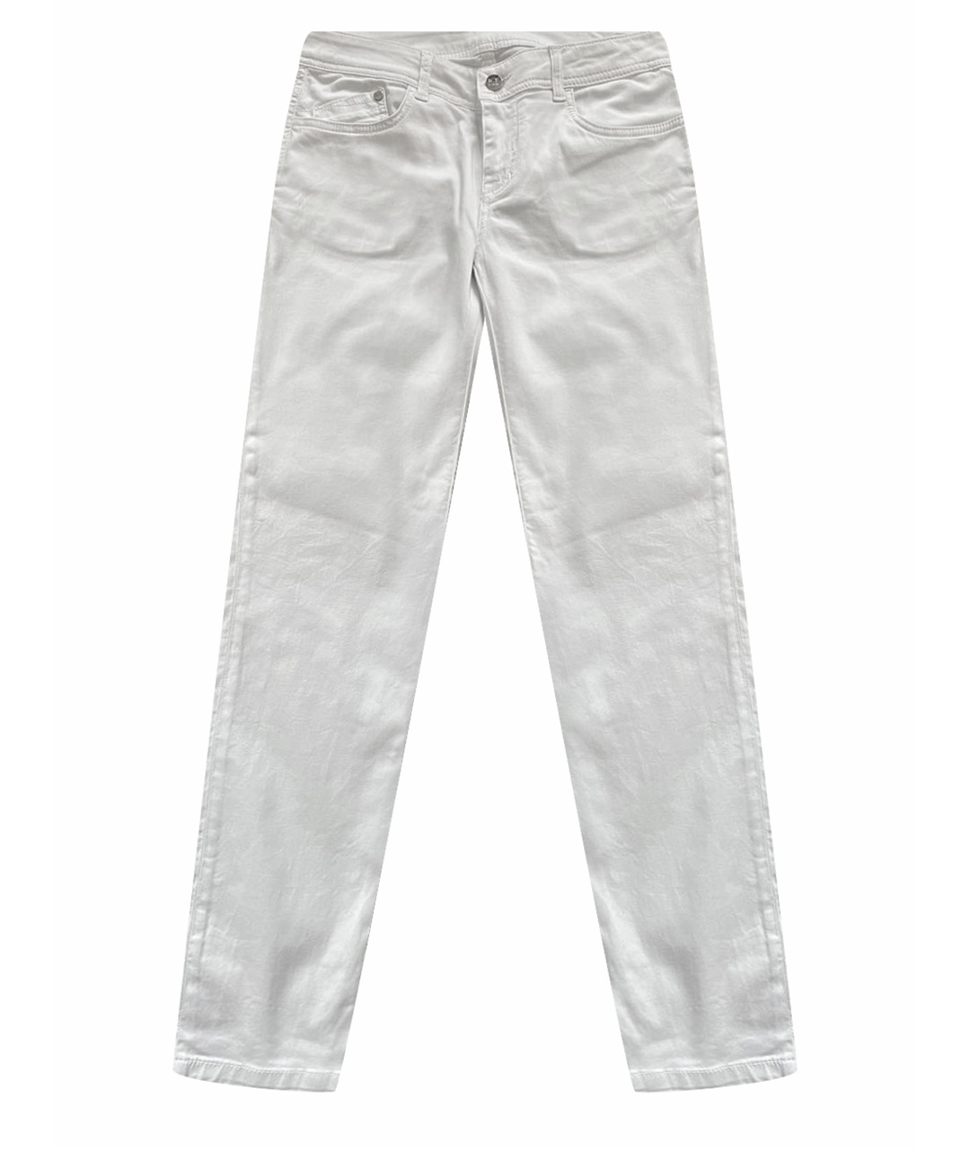 ICEBERG Белые хлопко-эластановые брюки узкие, фото 1