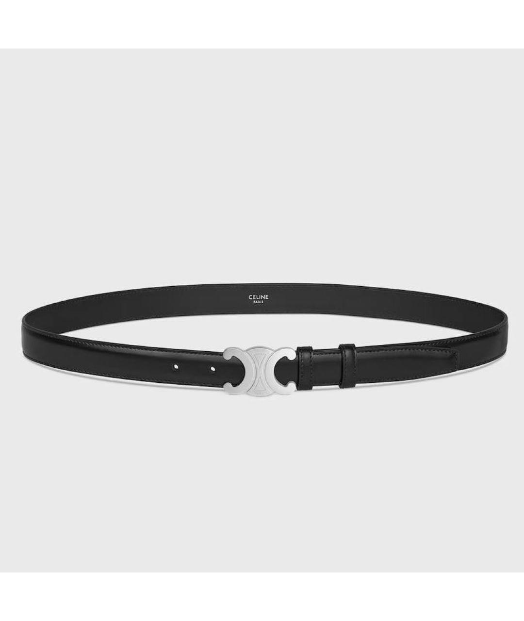 CELINE Черный кожаный ремень, фото 5