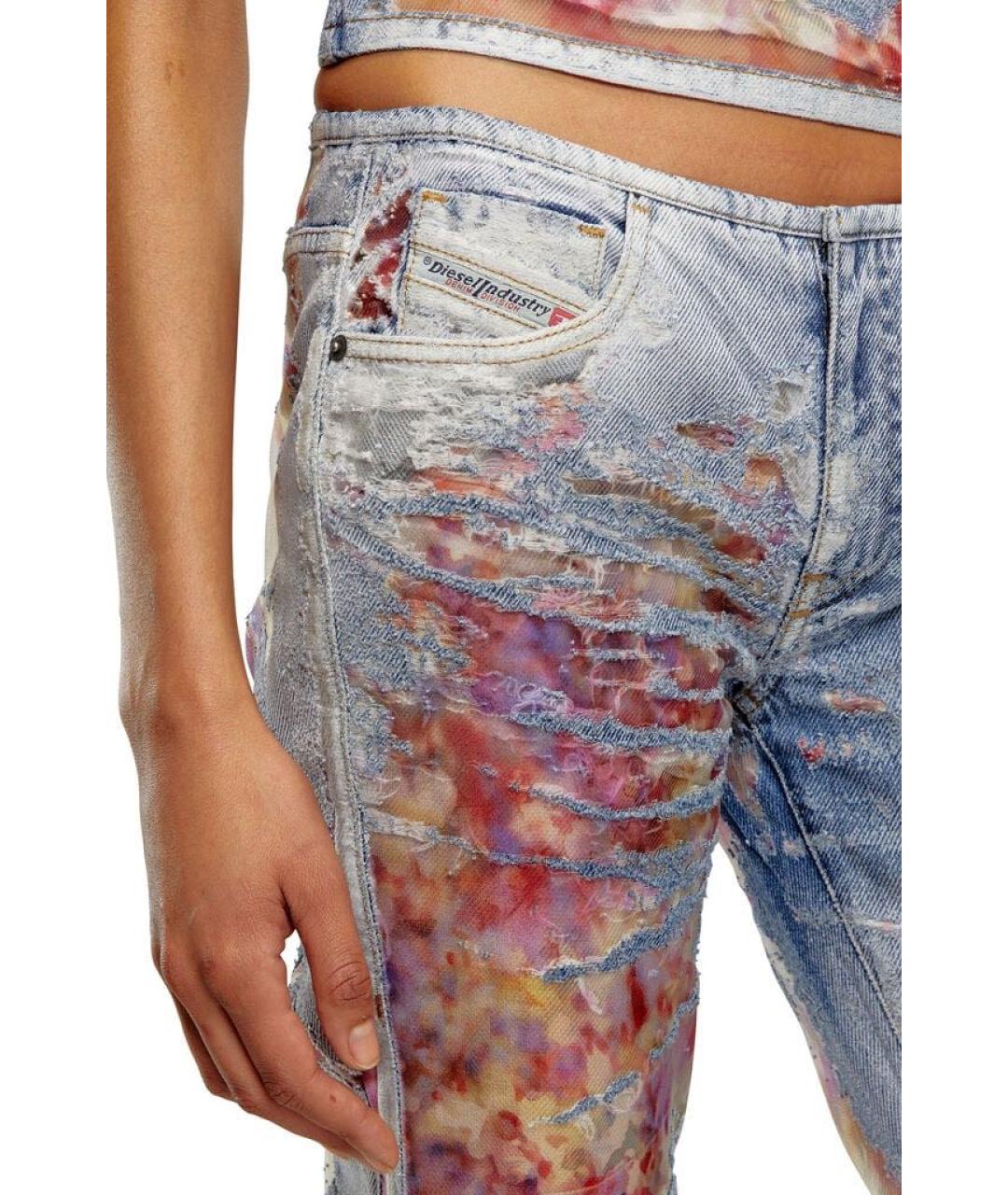 DIESEL Розовые хлопковые джинсы клеш, фото 5