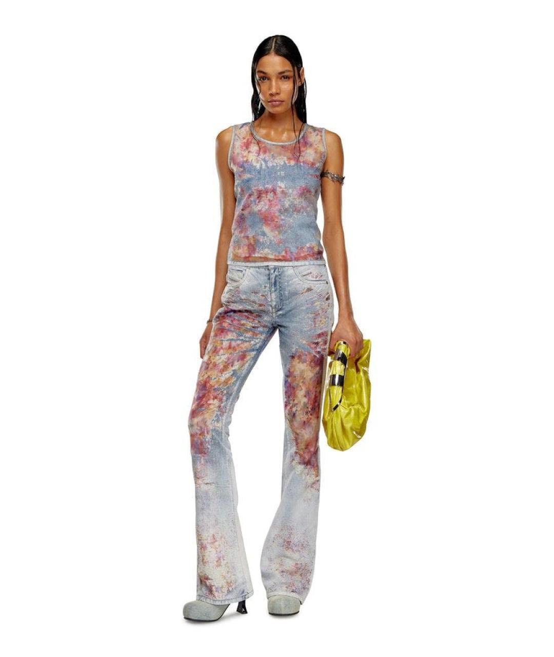 DIESEL Розовые хлопковые джинсы клеш, фото 6