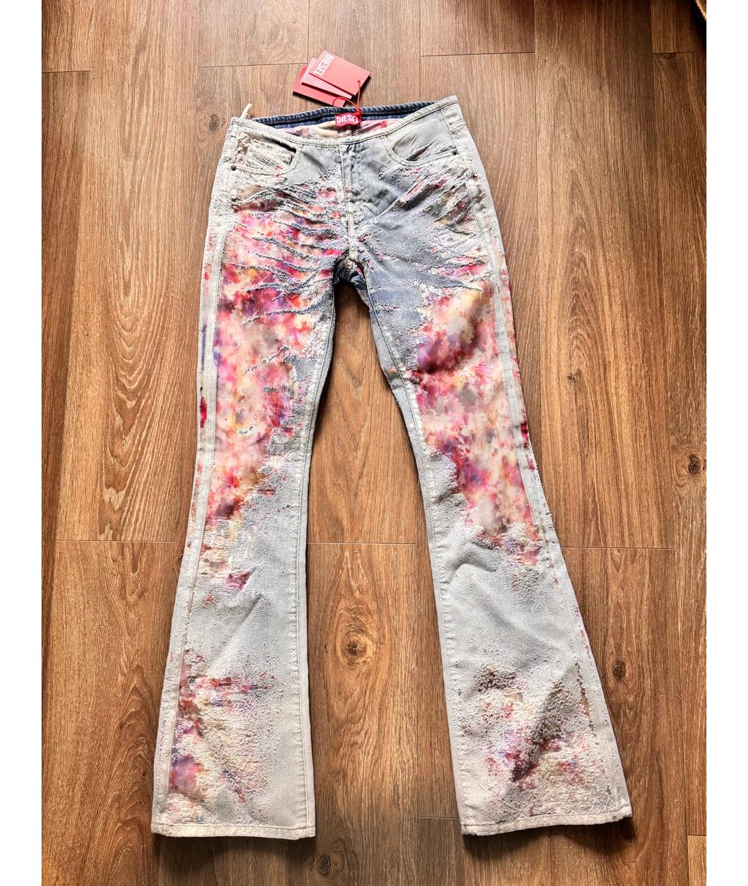 DIESEL Розовые хлопковые джинсы клеш, фото 7