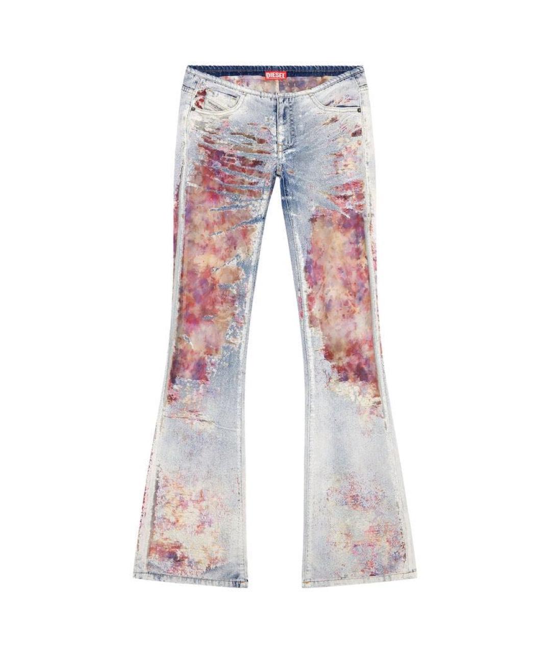 DIESEL Розовые хлопковые джинсы клеш, фото 9