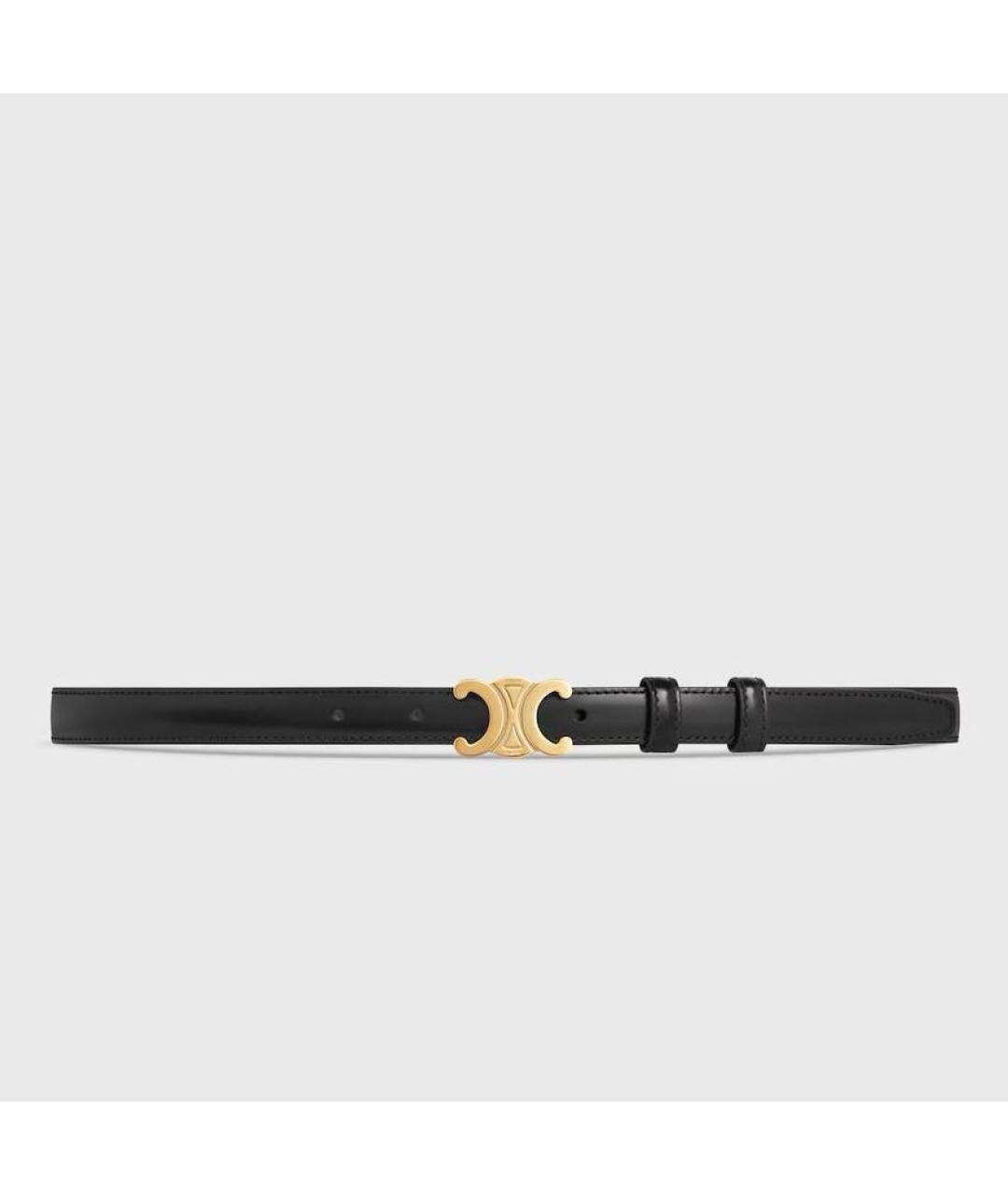 CELINE Черный кожаный ремень, фото 2