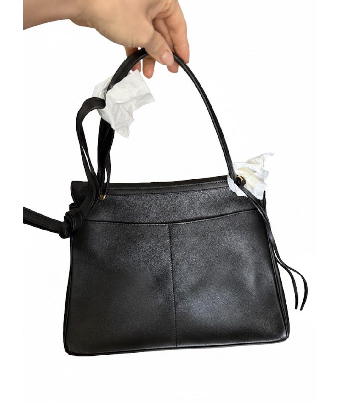 BALENCIAGA Черная кожаная сумка через плечо, фото 8