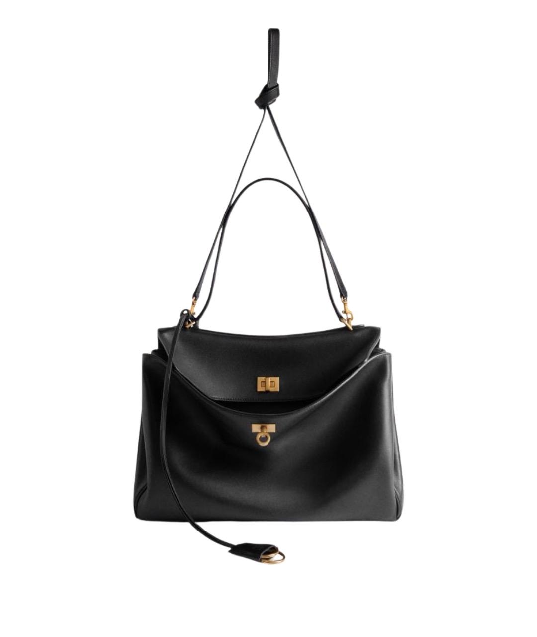 BALENCIAGA Черная кожаная сумка через плечо, фото 1