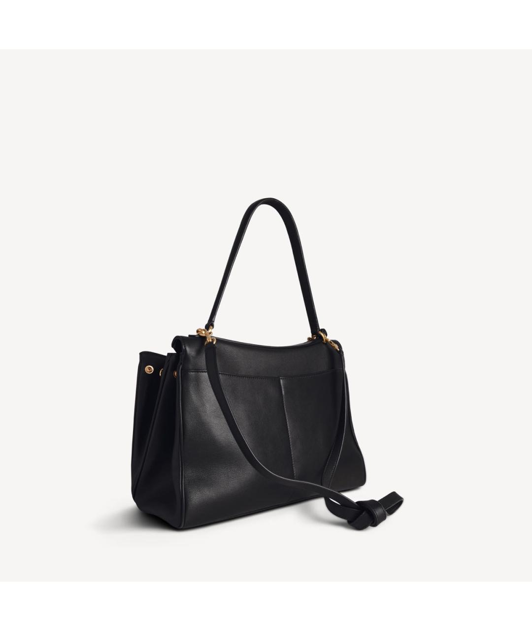 BALENCIAGA Черная кожаная сумка через плечо, фото 3