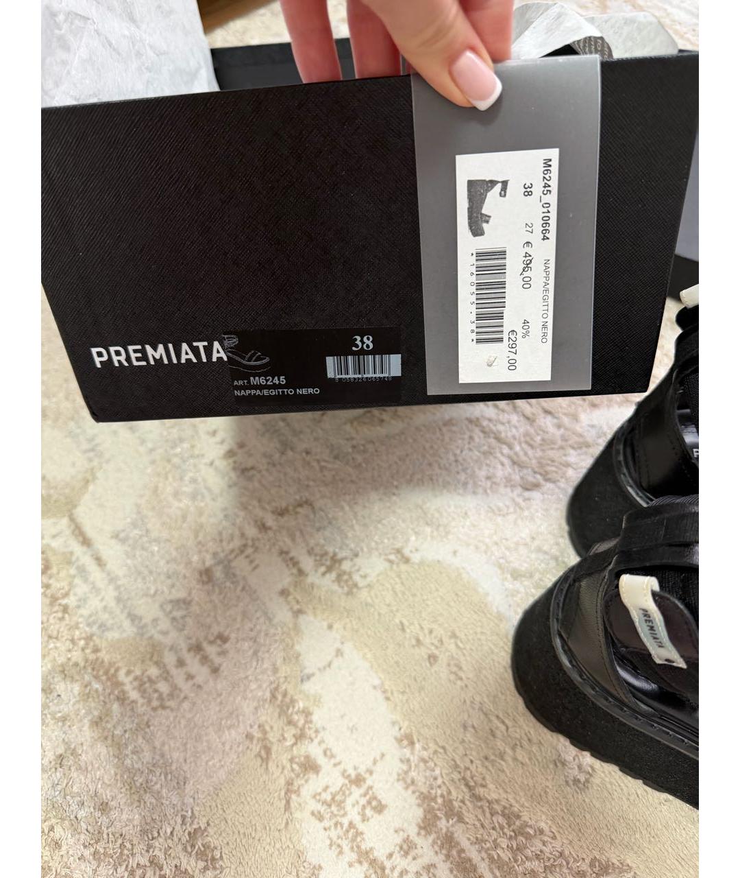 PREMIATA Черные кожаные босоножки, фото 7