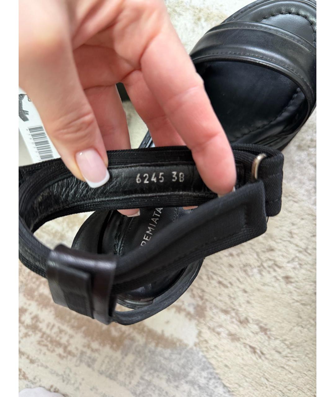 PREMIATA Черные кожаные босоножки, фото 6