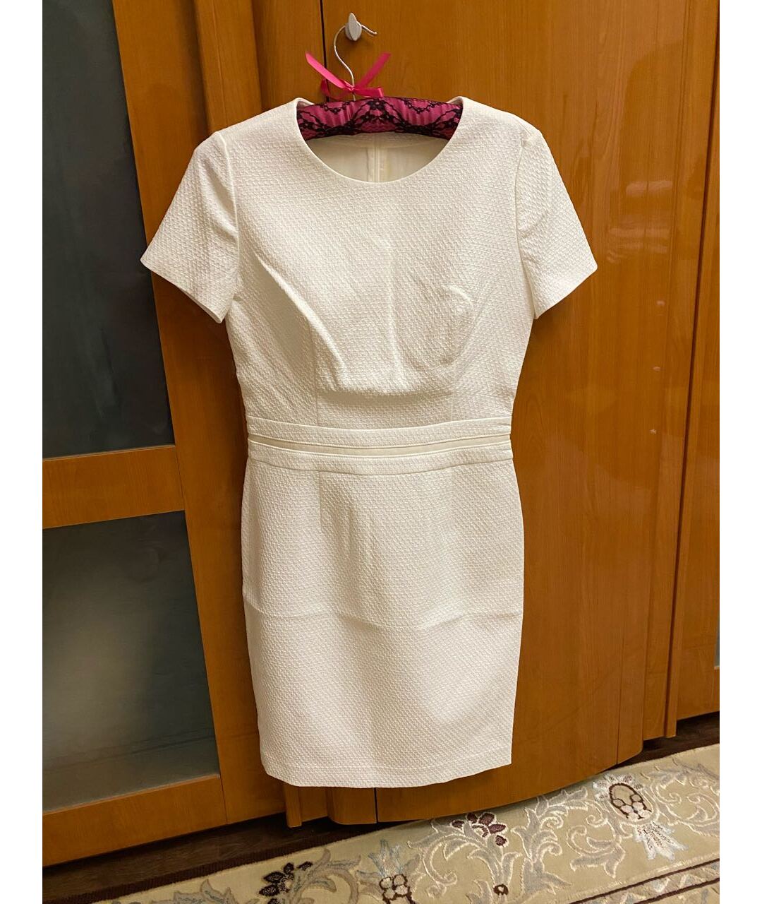 HUGO BOSS Белое полиэстеровое повседневное платье, фото 8