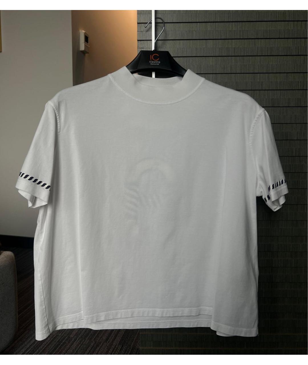 HERMES Белая хлопковая футболка, фото 3