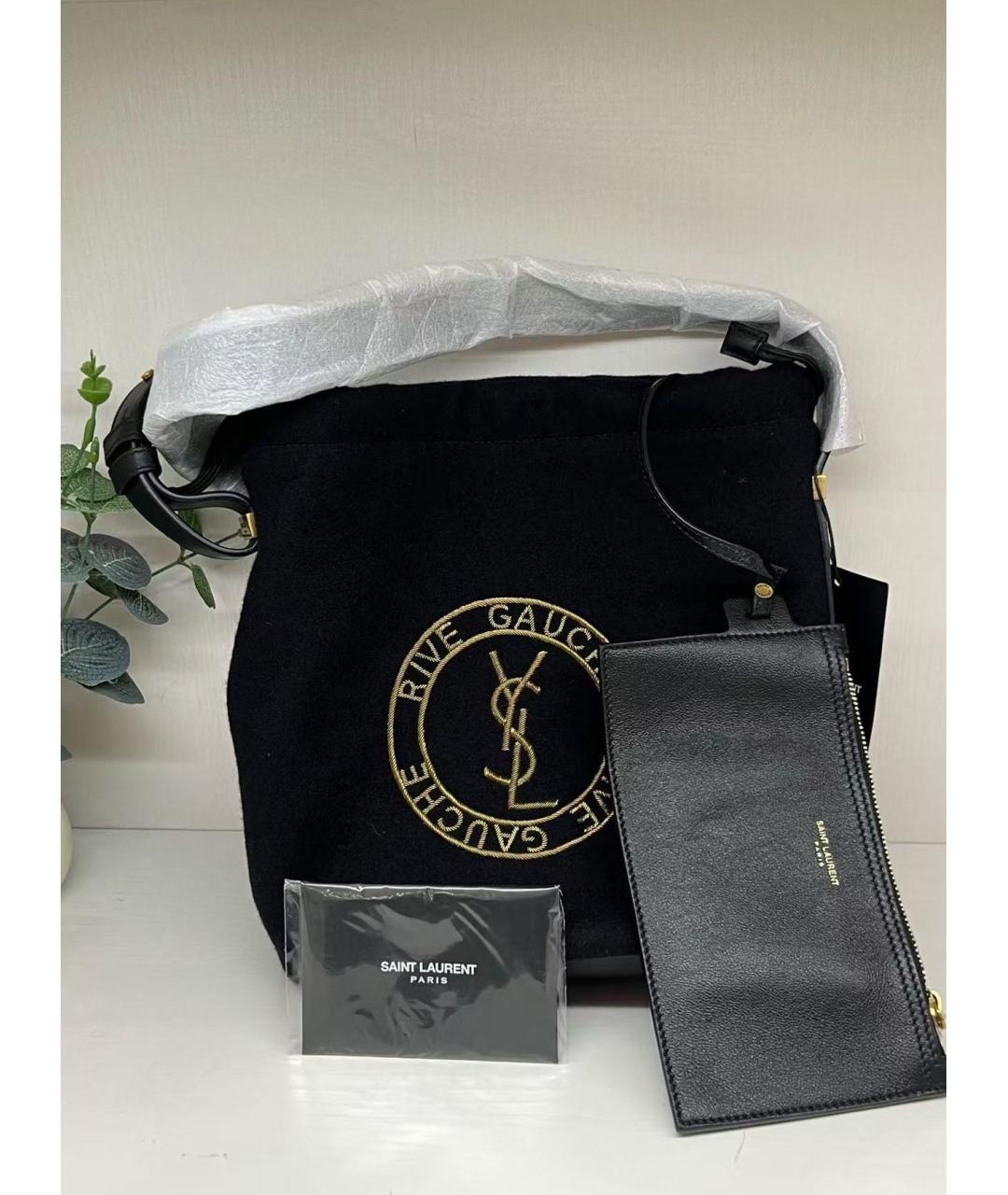 SAINT LAURENT Черная сумка через плечо, фото 2