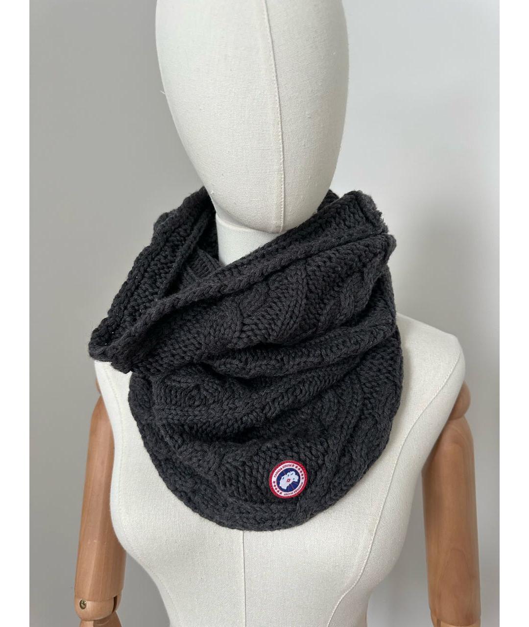 CANADA GOOSE Антрацитовая шерстяная шапка, фото 7