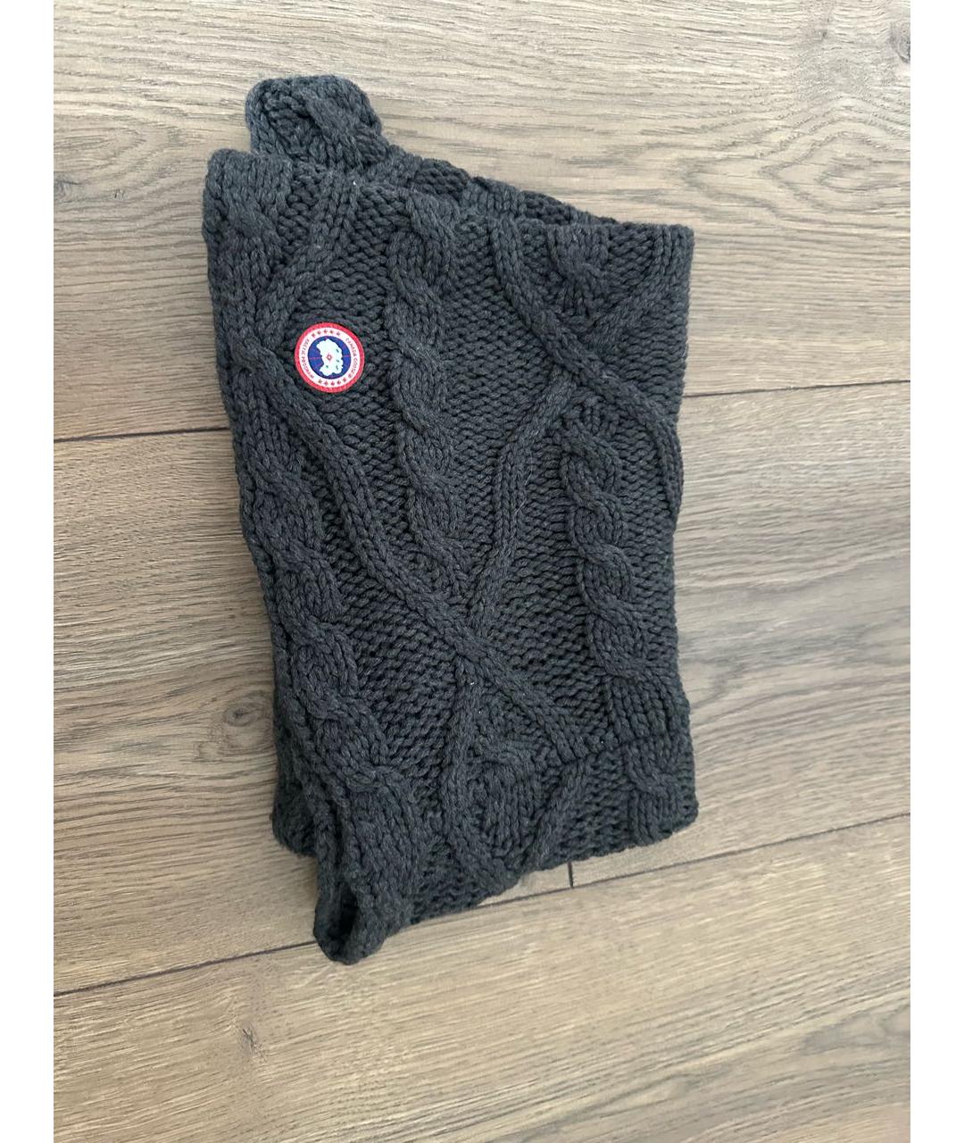 CANADA GOOSE Антрацитовая шерстяная шапка, фото 2