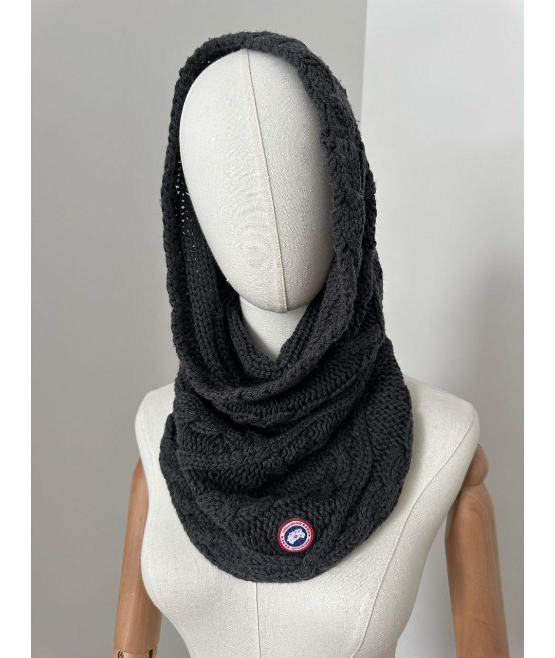 CANADA GOOSE Антрацитовая шерстяная шапка, фото 4