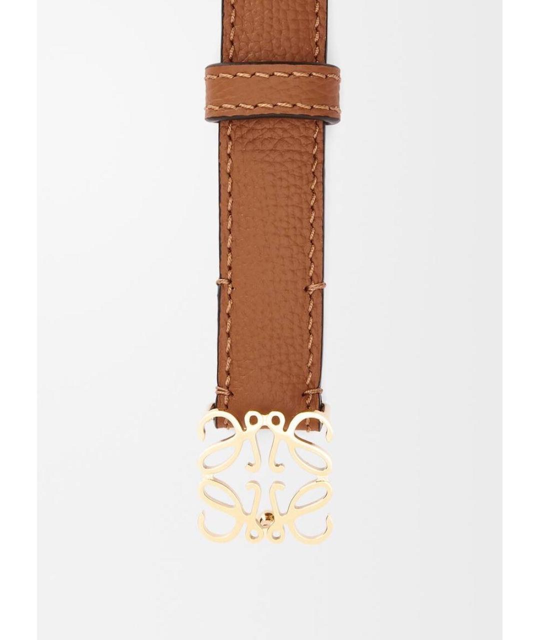 LOEWE Коричневый кожаный ремень, фото 2