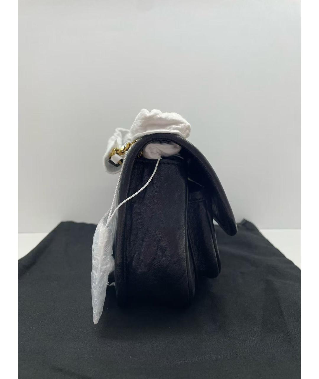 SAINT LAURENT Черная кожаная сумка через плечо, фото 3