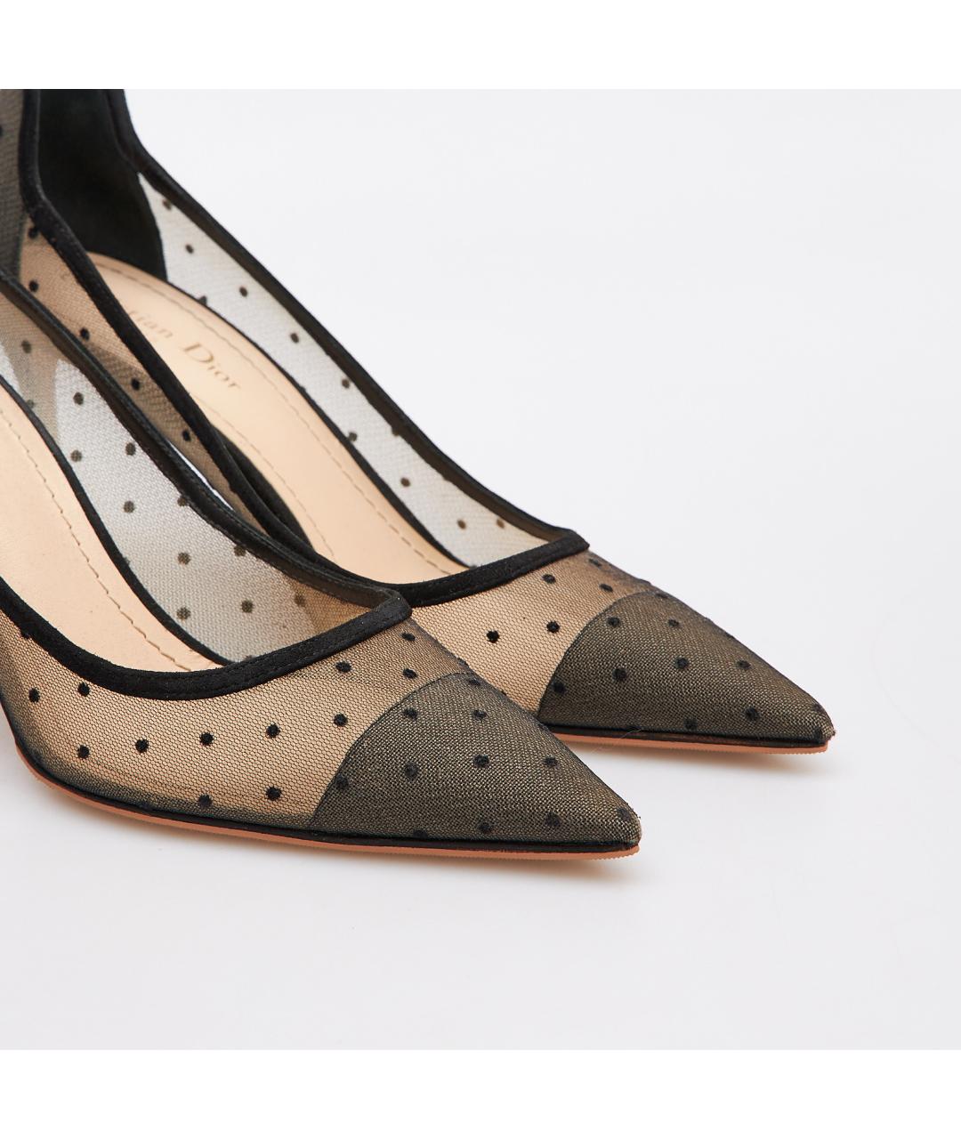 CHRISTIAN DIOR Черные текстильные туфли, фото 3