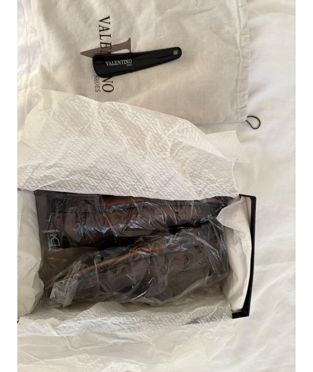 VALENTINO Коричневые кожаные туфли, фото 7