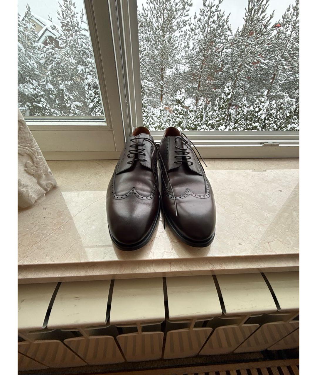 VALENTINO Коричневые кожаные туфли, фото 2